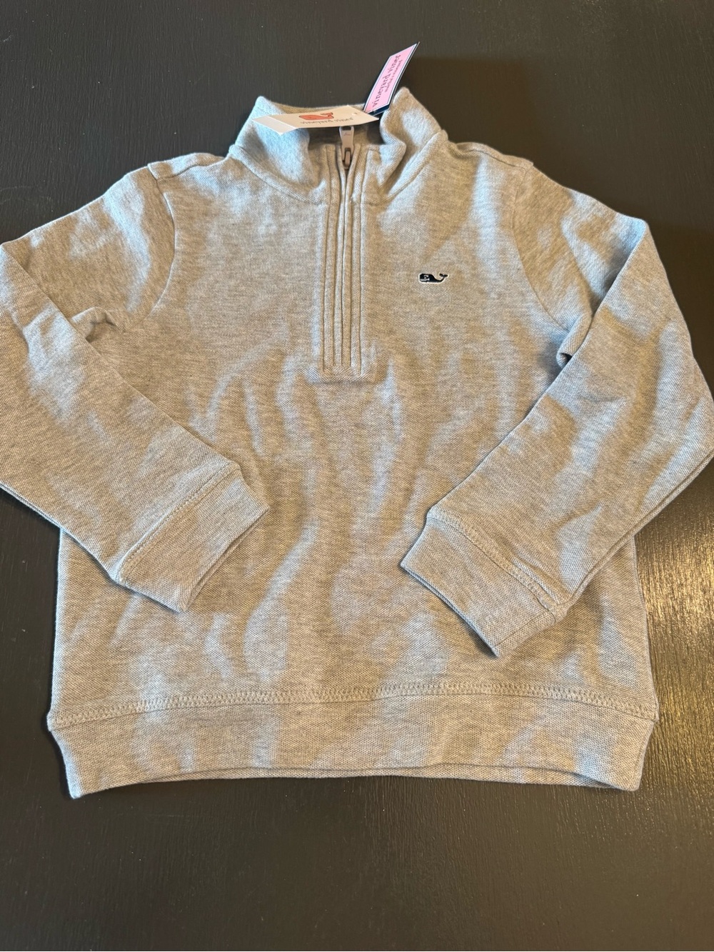 Vineyard Vines kids Gray Quarter-Zip Pullover Sweater size 5
